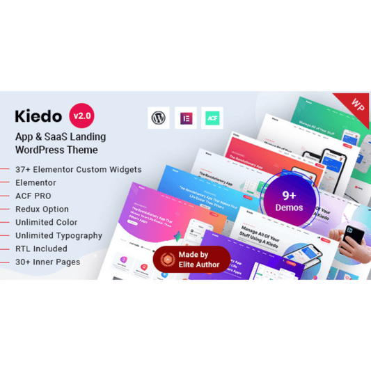 Kiedo – App and SaaS Landing WordPress Theme - WP Kit