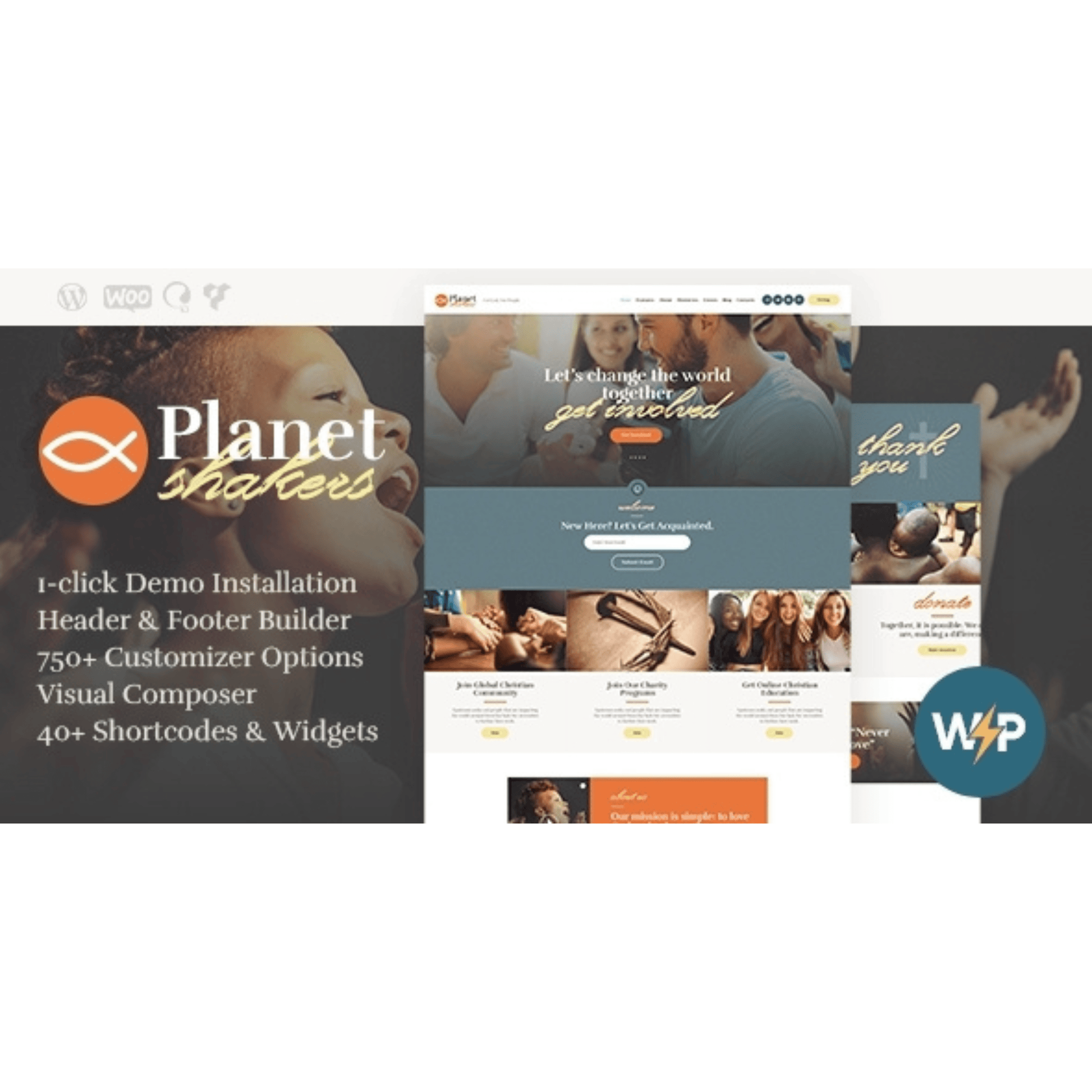 Planet Shakers | Church and Religion WordPress Theme - WP Kit