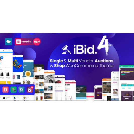 iBid Multi Vendor Auctions Theme - WP Kit